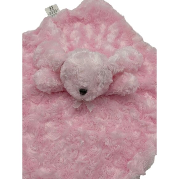 Blankets and Beyond Pink Dog Lovey Swirled Soother Security Blanket‎ Soft Cuddly - Picture 2 of 9